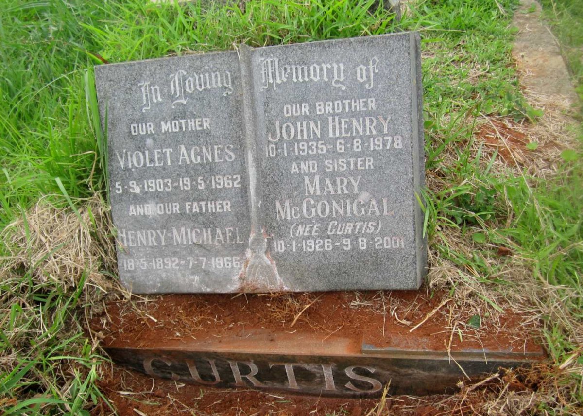 CURTIS Henry Michael 1892-1966 &amp; Violet Agnes 1903-1962 :: CURTIS John Henry 1935-1978