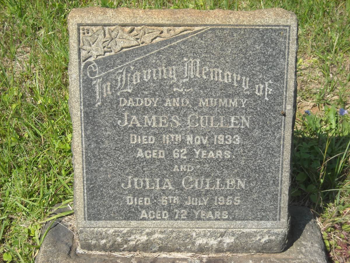 CULLEN James -1933 &amp; Julia -1955