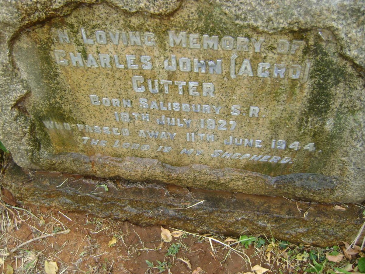 CUTTER Charles John 1927-1944