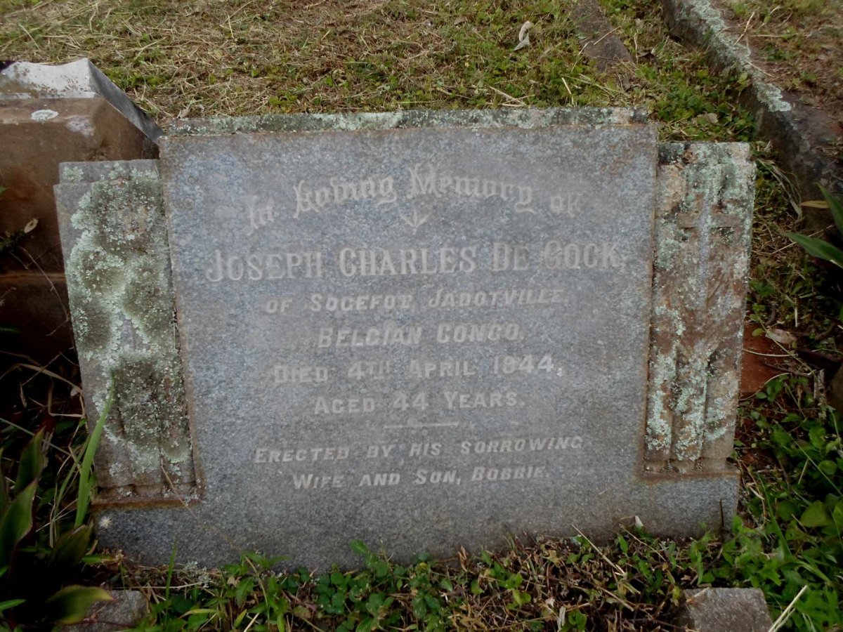 COCK Joseph Charles, de -1944