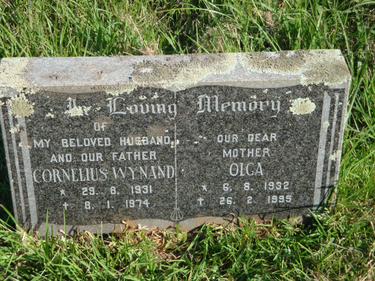 COETZEE Cornelius Wynand 1931-1974 &amp; Olga 1932-1995