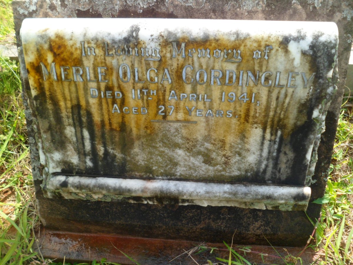 CORDINGLEY Merle Olga -1941