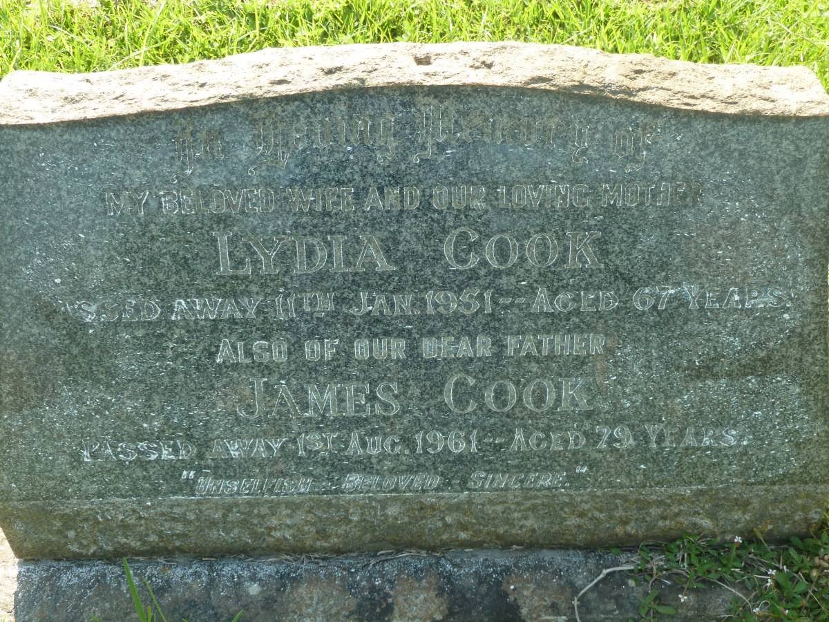 COOK James -1961 &amp; Lydia -1951