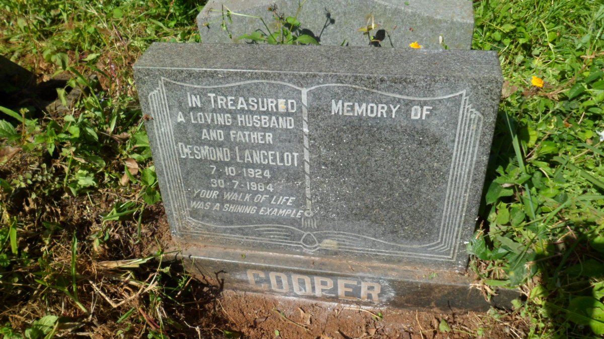 COOPER Desmond Lancelot 1924-1984