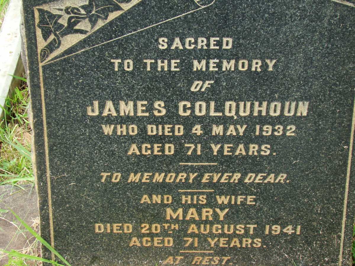 COLQUHOUN James -1932 &amp; Mary -1941