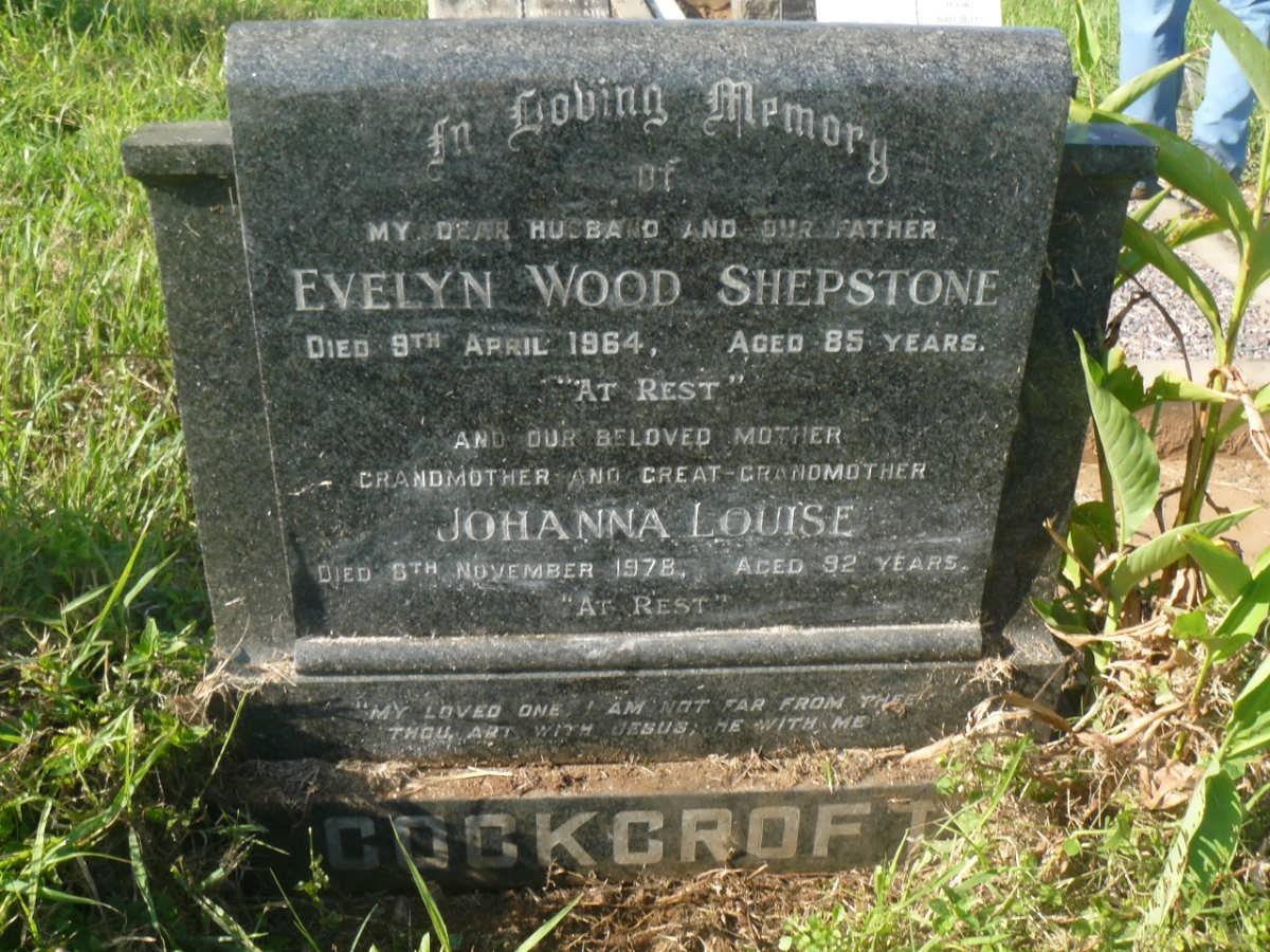COCKROFT Evelyn Wood Shepstone -1964 &amp; Johanna Louise -1978