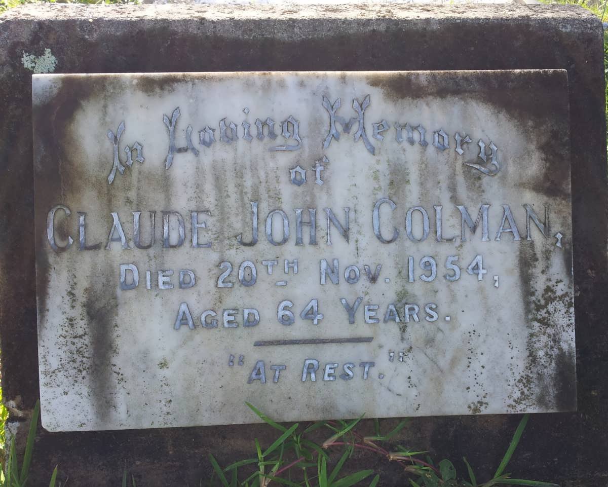 COLMAN Claude John -1954