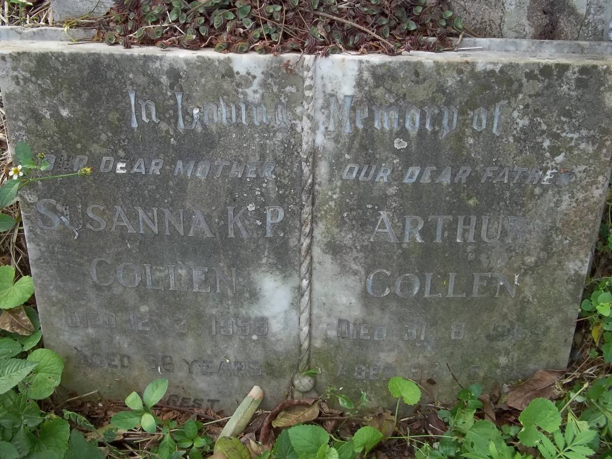 COLLEN Arthur -1959 &amp; Susanna K.P. -1955