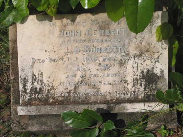 CORBETT John -1920 :: CORBETT Jim -1908
