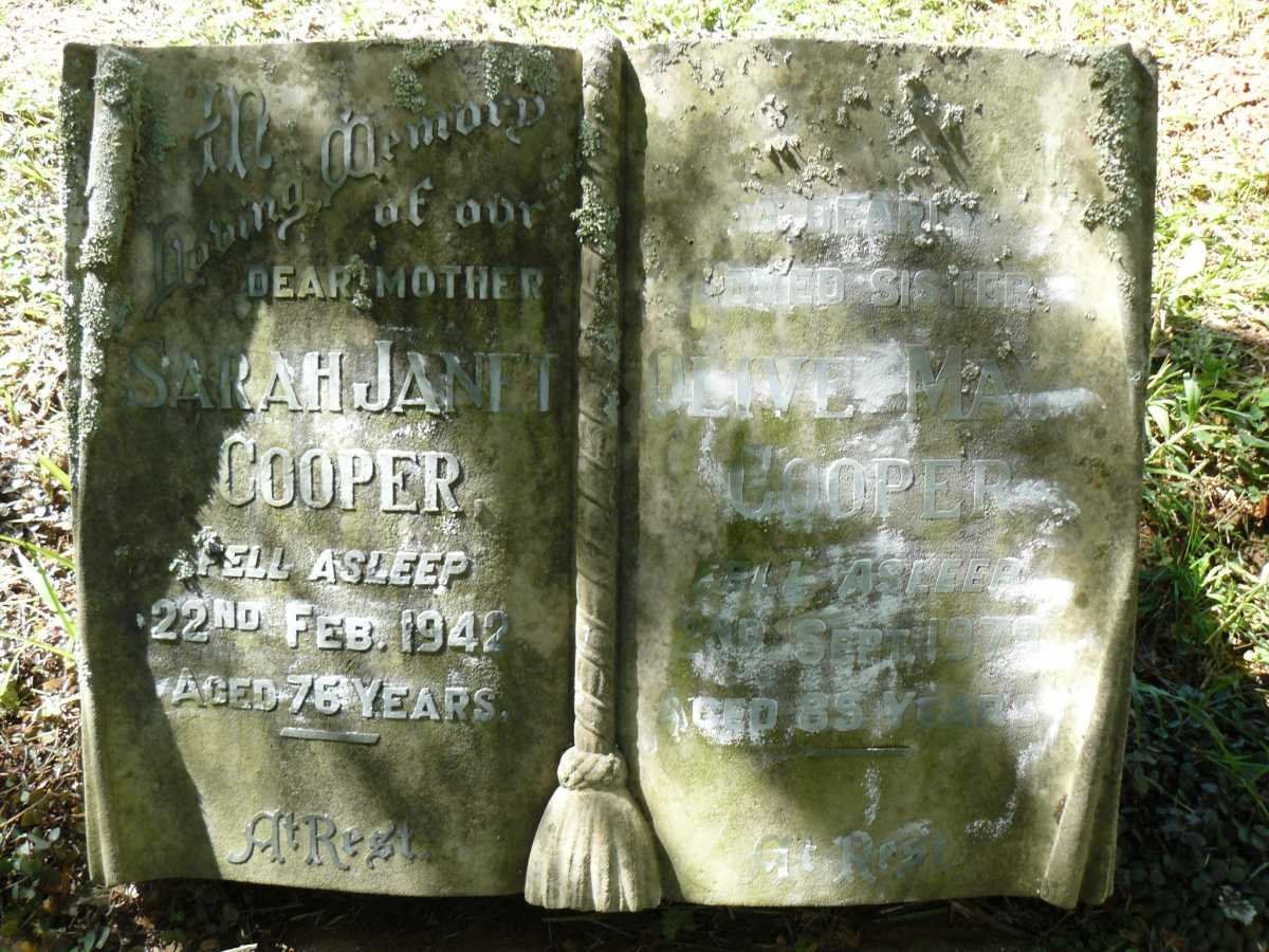 COOPER Sarah Janet -1942 :: COOPER Olive May -1979