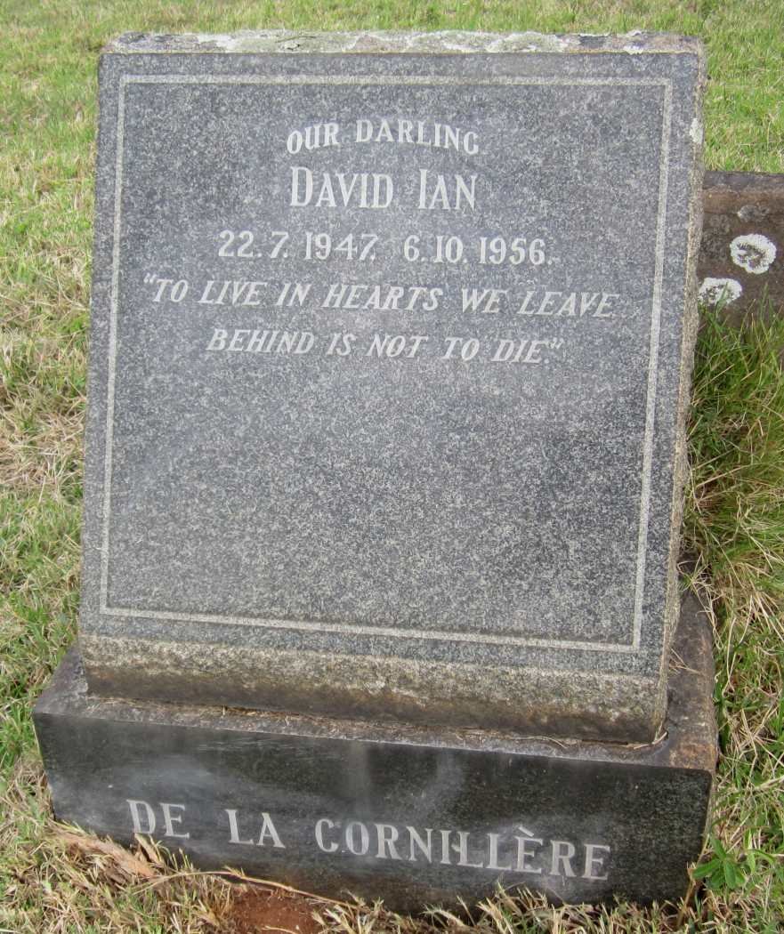 CORNILLERE David Ian, de la 1947-1956