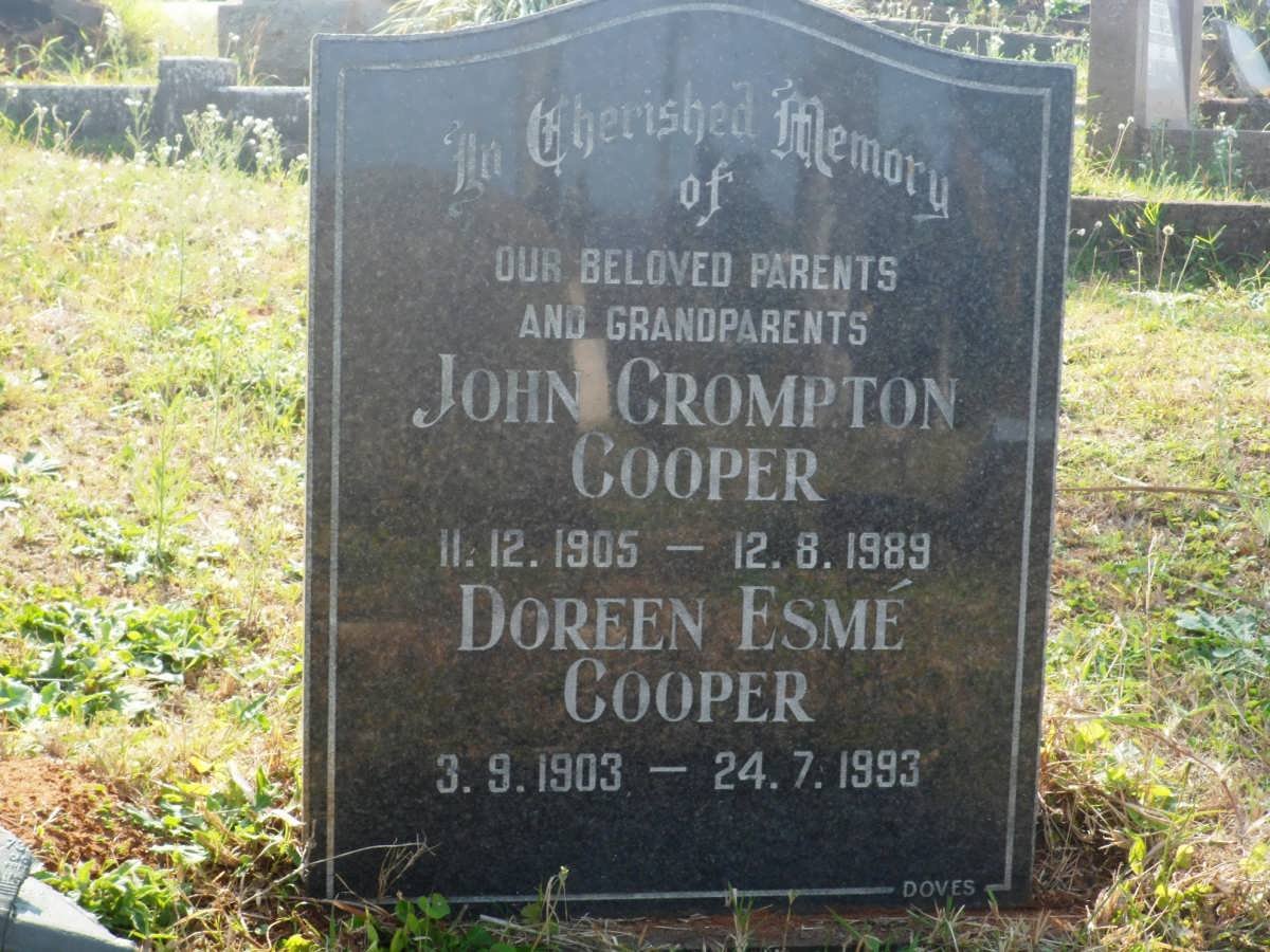 COOPER John Crompton 1905-1989 &amp; Doreen Esme 1903-1993