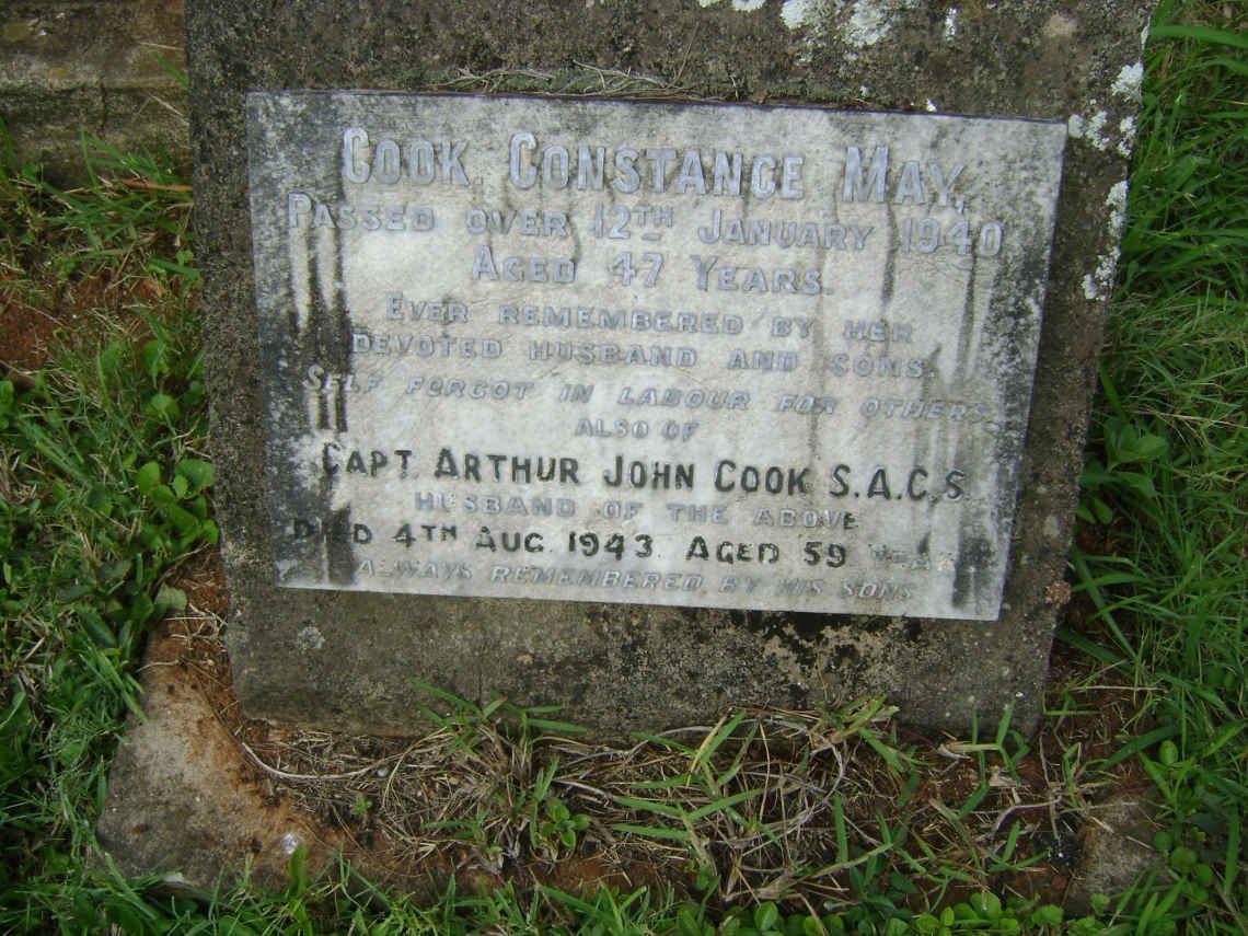 COOK Arthur John -1943 &amp; Constance May -1940