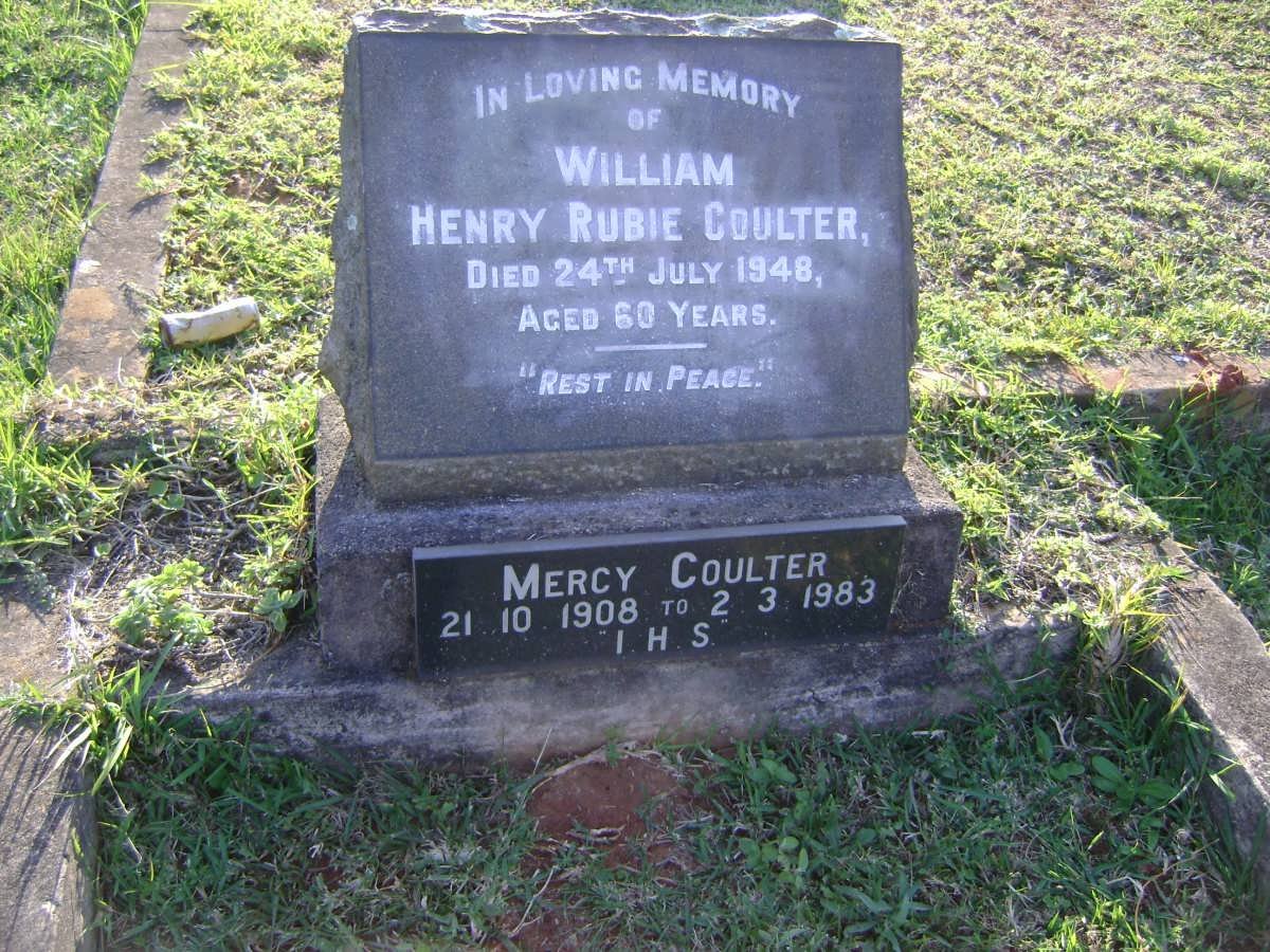 COULTER William Henry Rubie -1948 &amp; Mercy 1908-1983