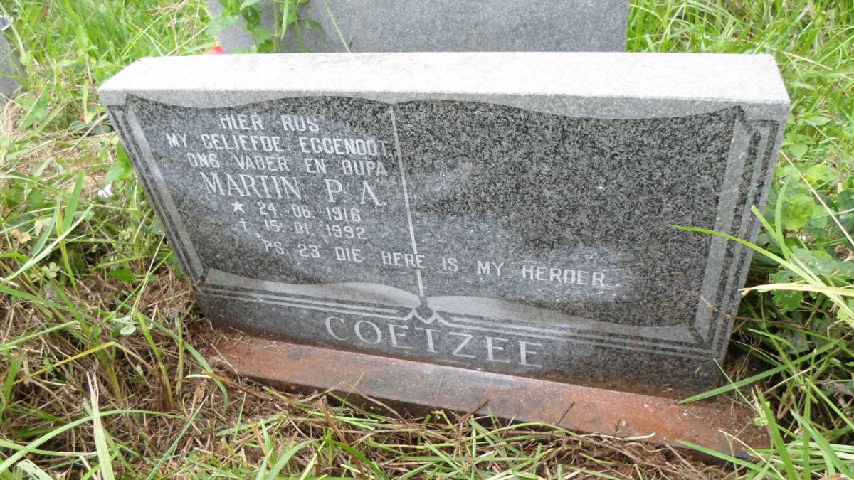 COETZEE Martin P.A. 1916-1992