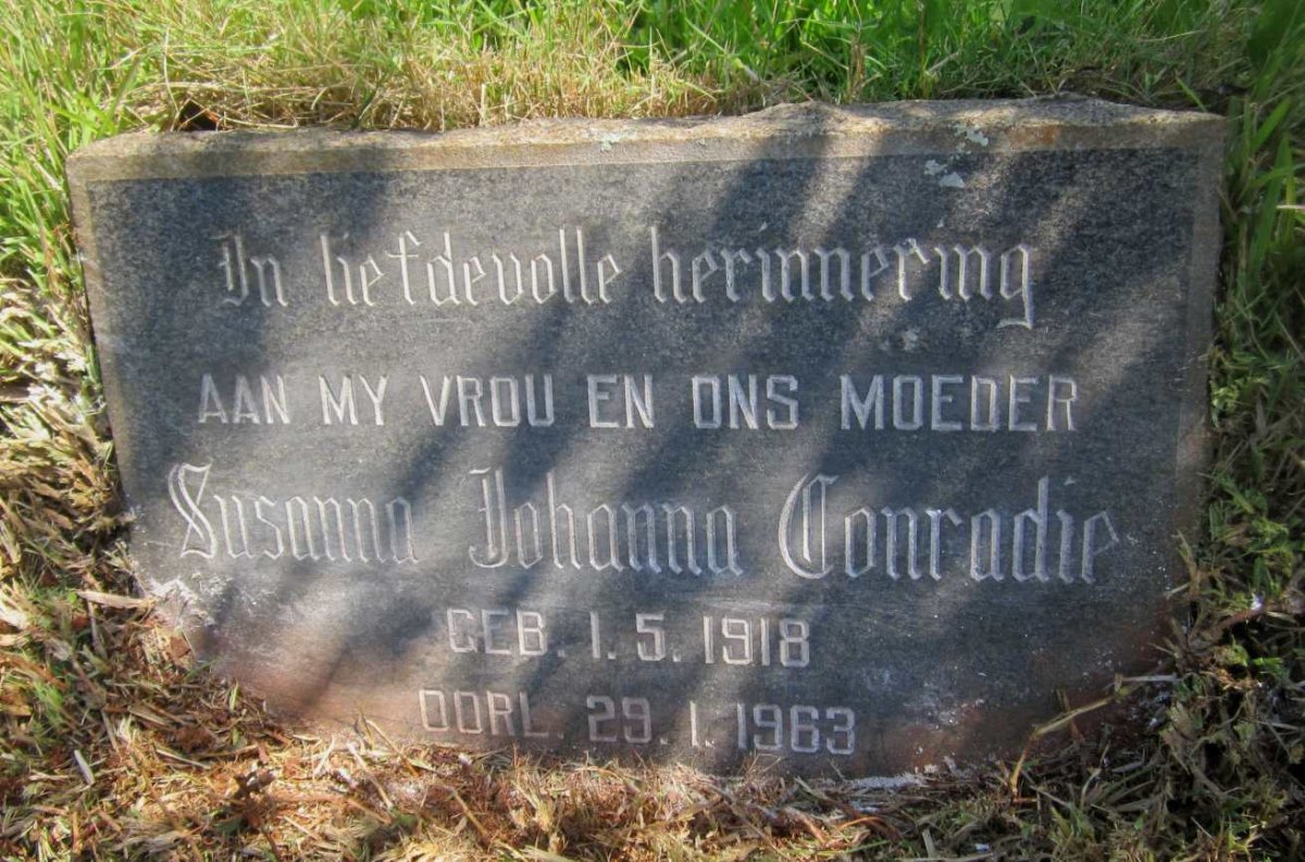 CONRADIE Susanna Johanna 1918-1963