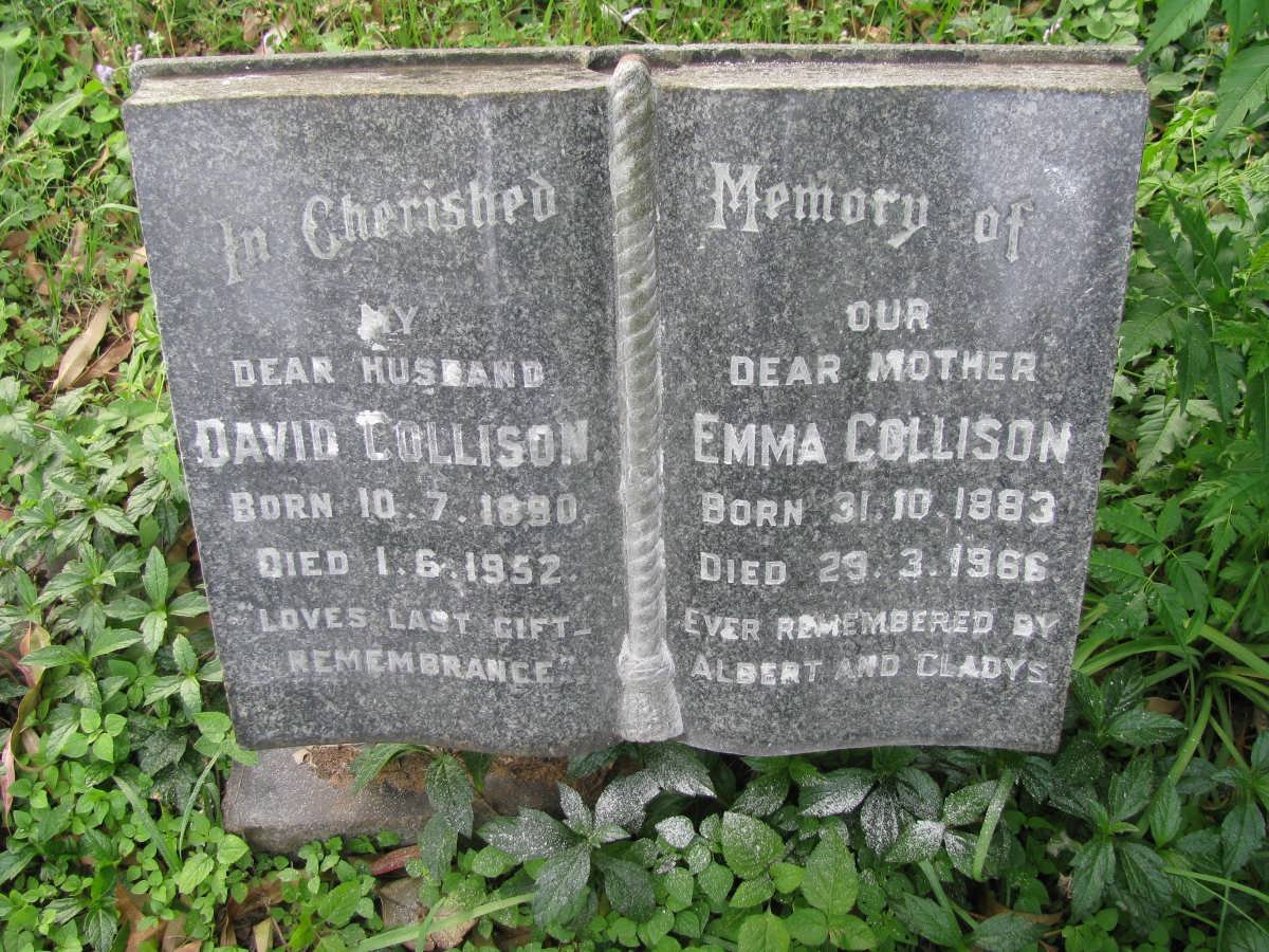COLLISON David 1890-1952 &amp; Emma 1883-1966