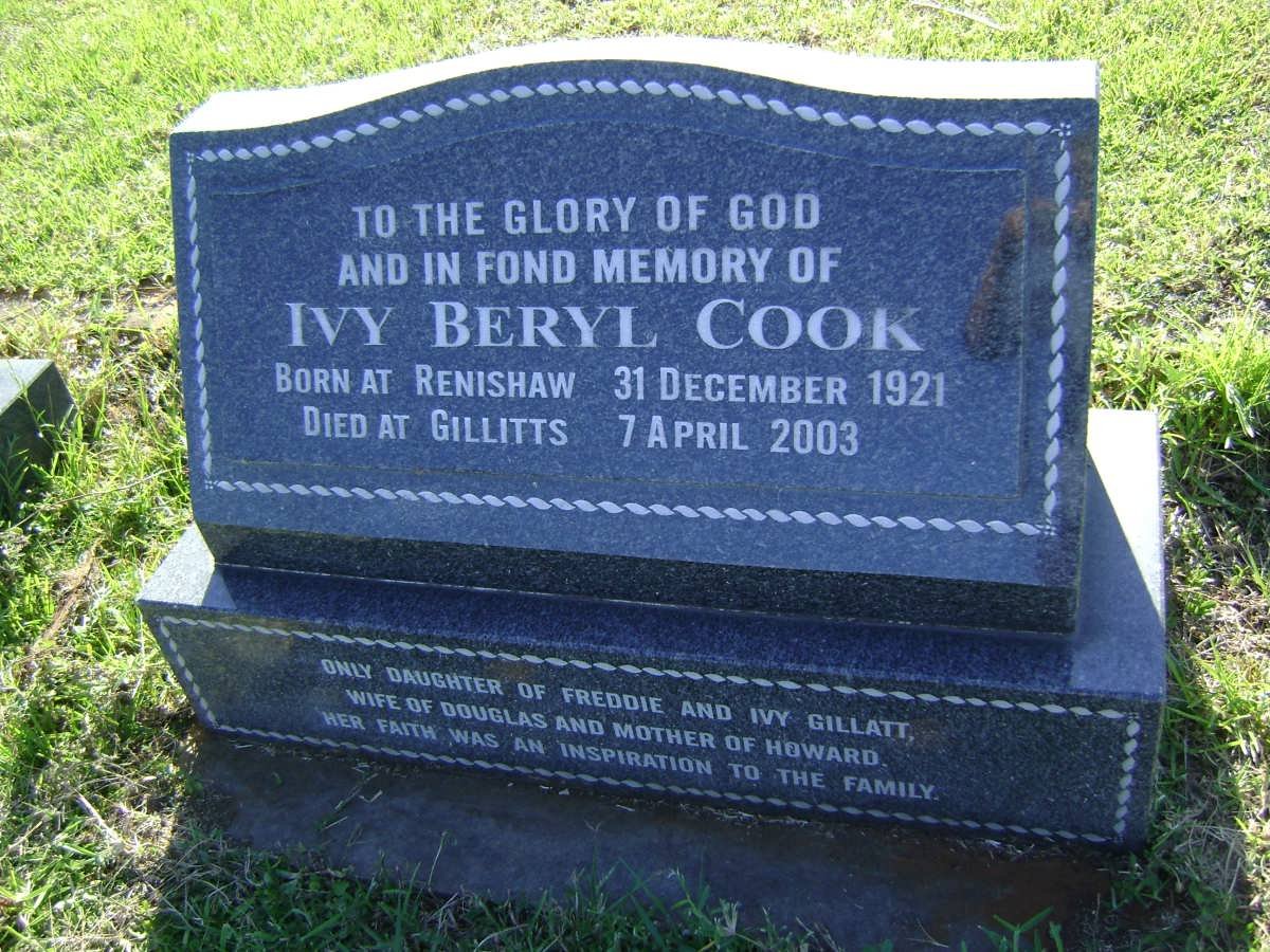 COOK Ivy Beryl 1921-2003