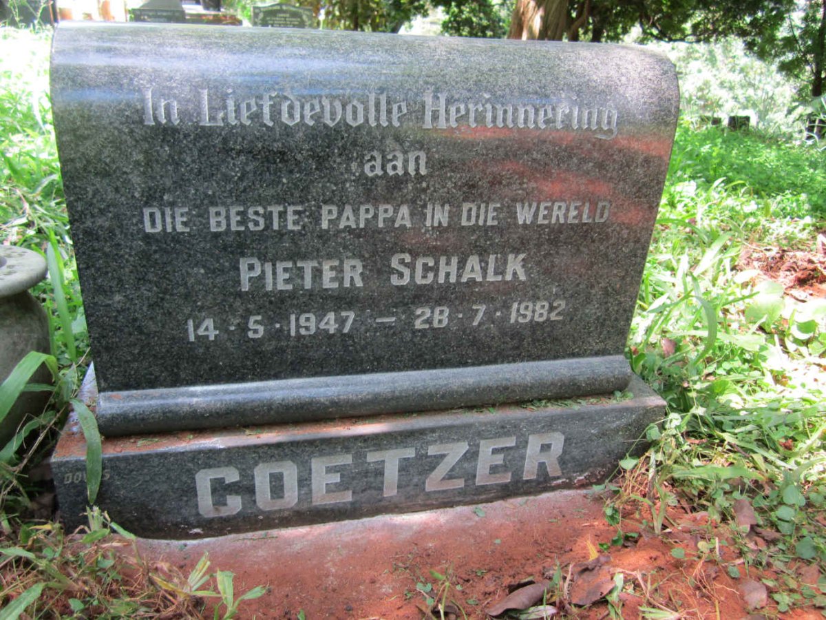 COETZER Pieter Schalk 1947-1982