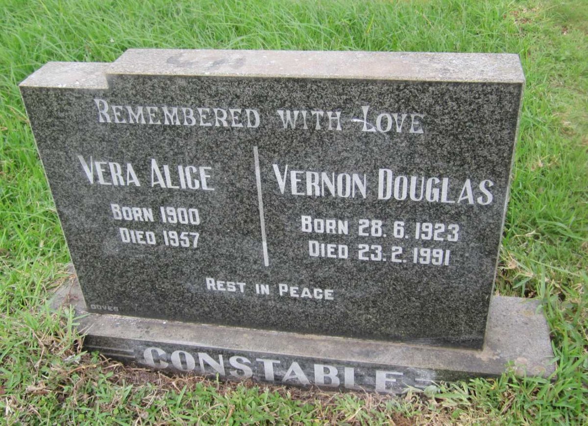 CONSTABLE Vernon Douglas 1923-1991 &amp; Vera Alice 1900-1957