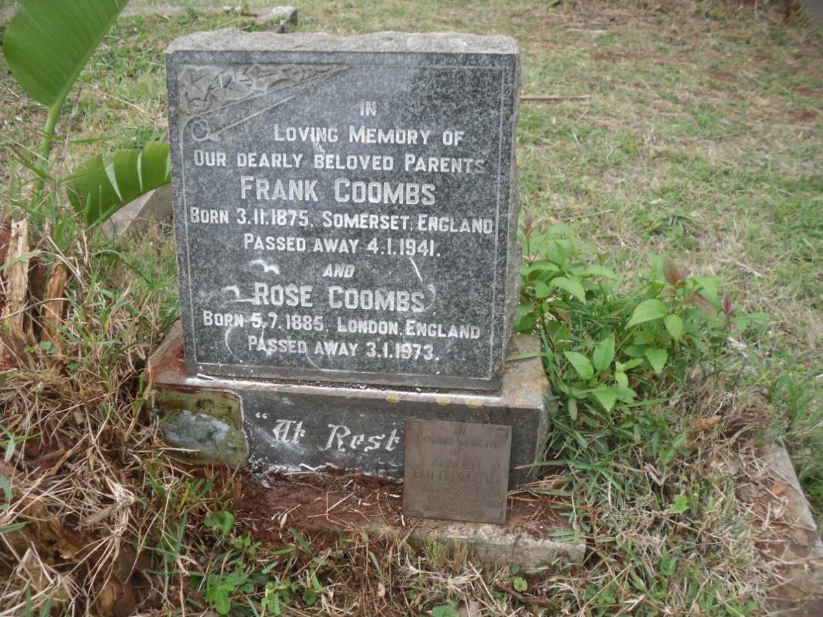 COOMBS Frank 1875-1941 &amp; Rose 1885-1973 :: BUTTERWORTH Arnold 1920-1994