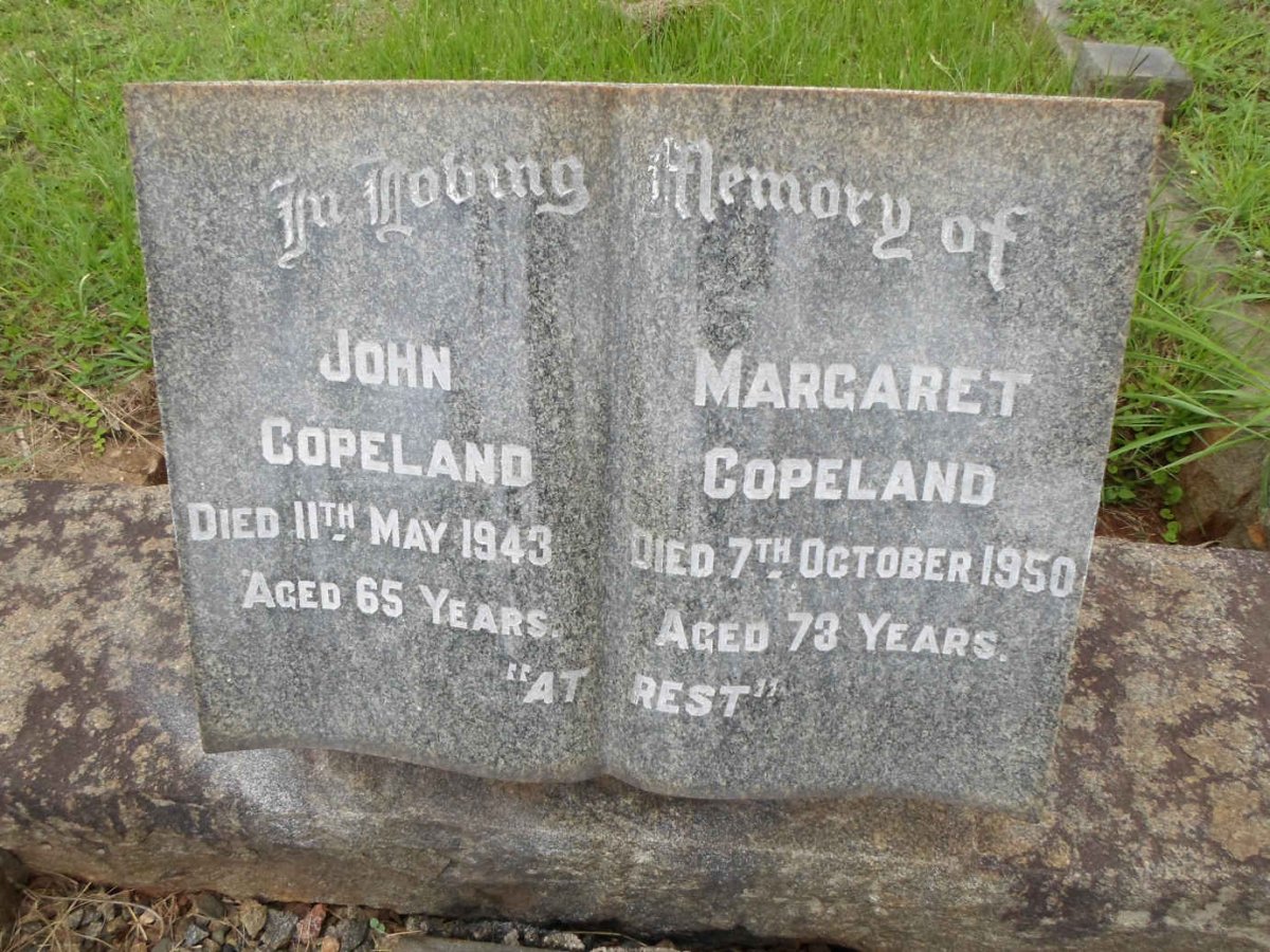 COPELAND John -1943 &amp; Margaret -1950