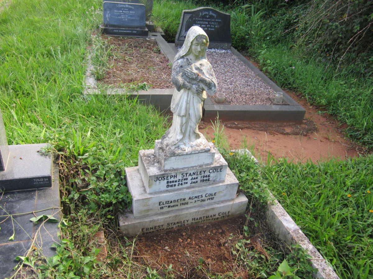 COLE Ernest Stanley Hartman 1905-1970 &amp; Elizabeth Agnes 1906-1992 :: COLE Joseph Stanley 1946-1946