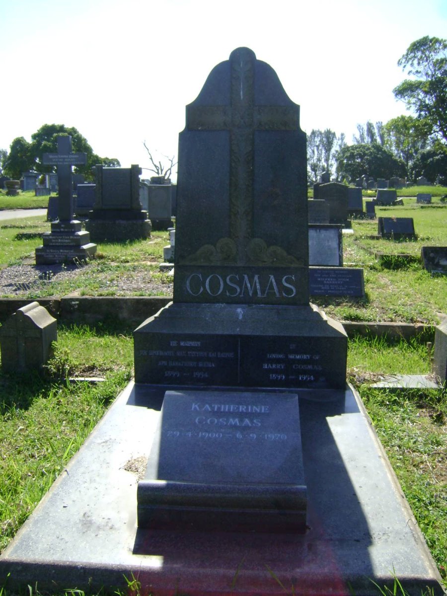 COSMAS Harry 1899-1954 &amp; Katherine 1900-1970