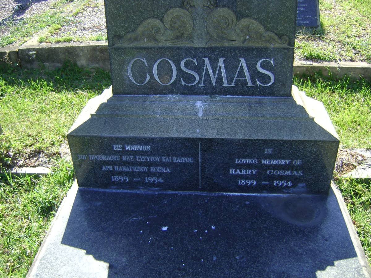 COSMAS Harry 1899-1954 &amp; Katherine 1900-1970