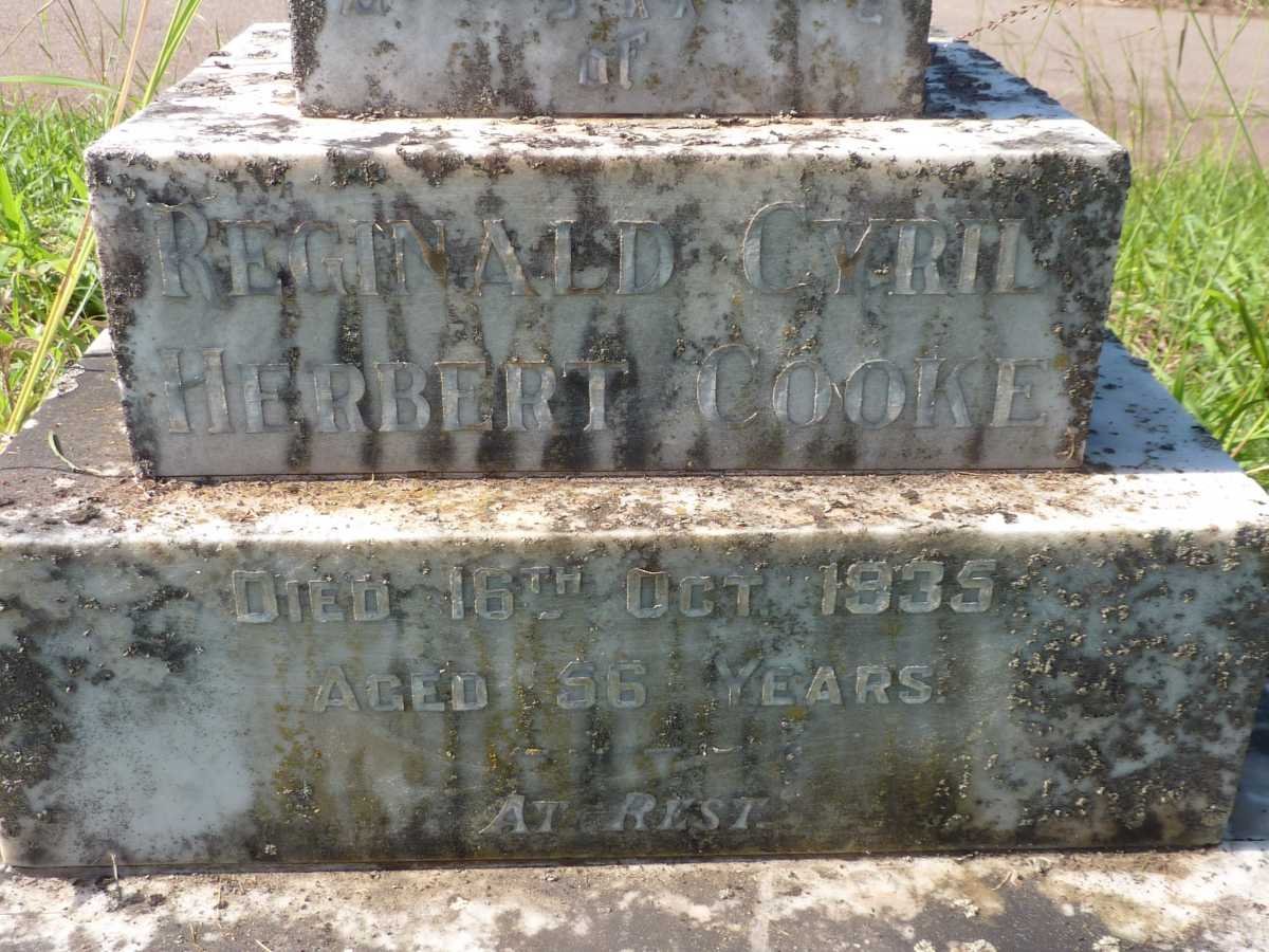 COOKE Reginald Cyril Herbert -1935 &amp; May Mackinlay -1960