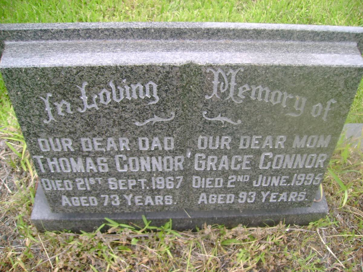 CONNOR Thomas -1967 &amp; Grace -1995
