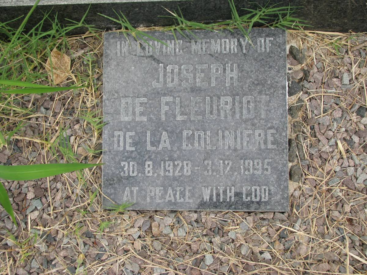 COLINIERE Joseph, De Fleuriot De La 1928-1995