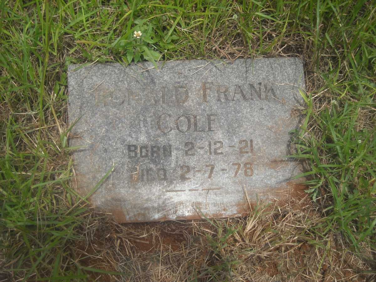 COLE Ronald Frank 1921-1978
