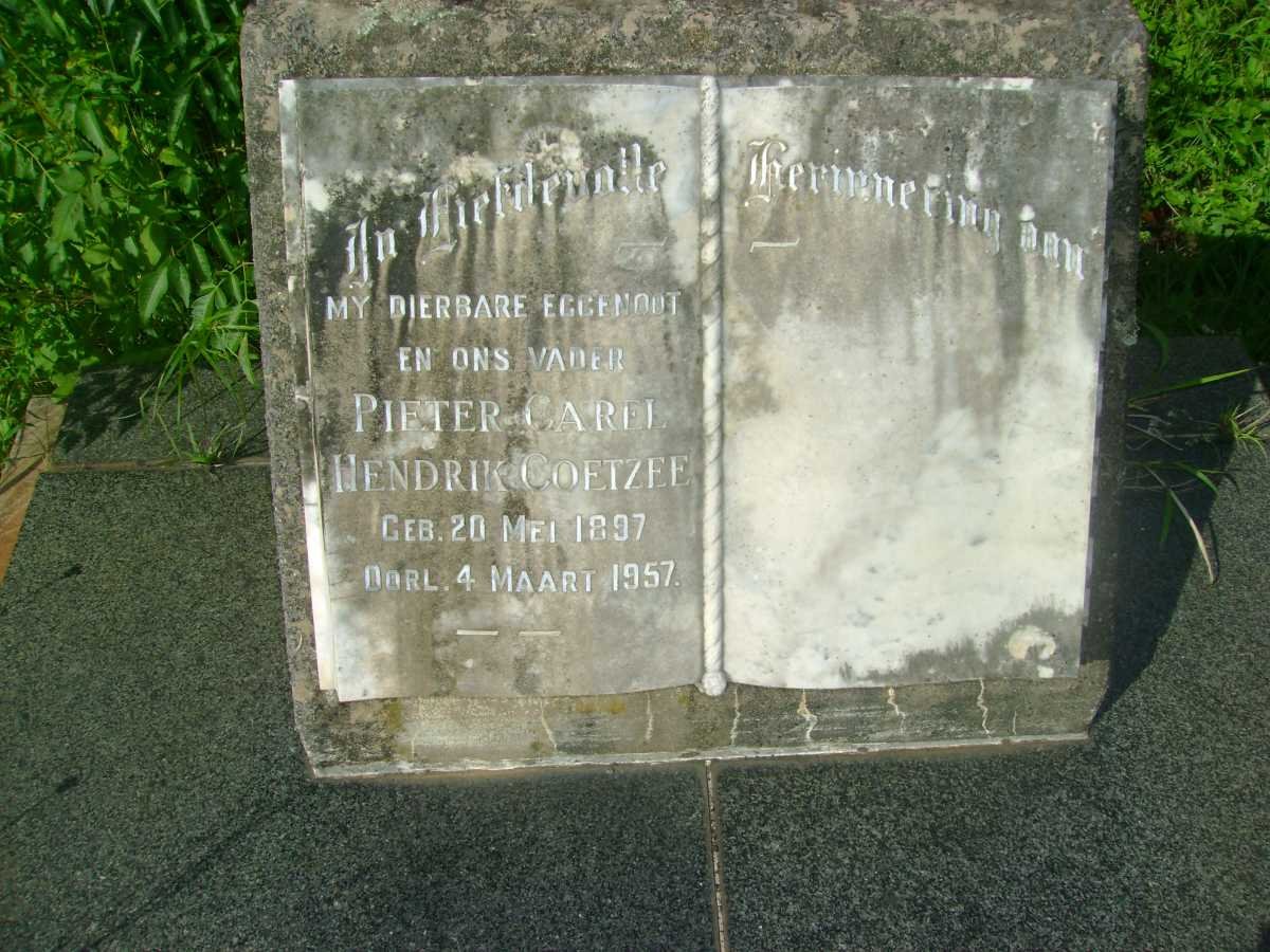 COETZEE Pieter Carel Hendrik 1897-1957