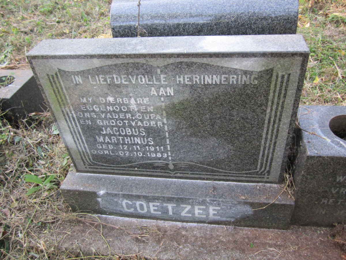 COETZEE Jacobus Marthinus 1911-1983