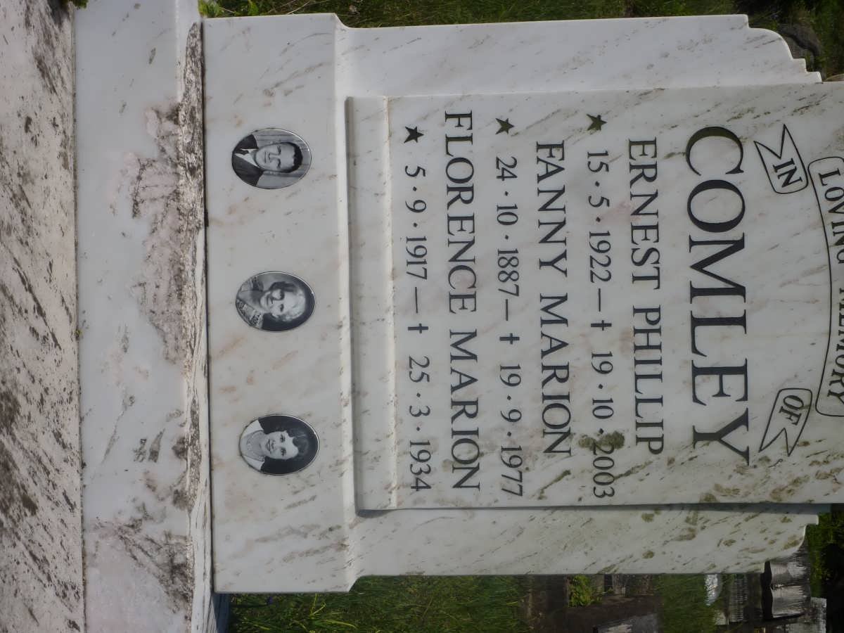 COMLEY Fanny Marion 1887-1977 :: COMLEY Ernest Phillip 1922-2003 :: COMLEY Florence Marion 1917-1934