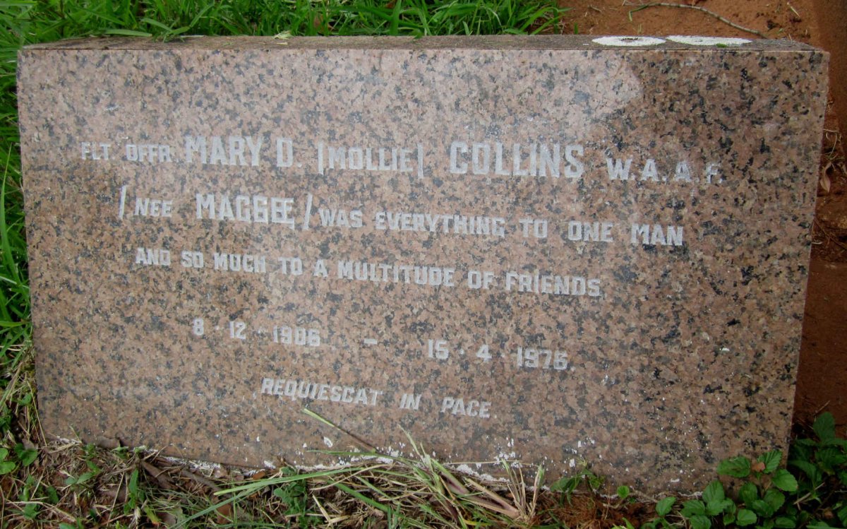 COLLINS Mary D. nee MAGGEE 1906-1976