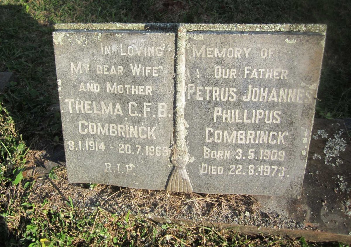 COMBRINCK Petrus Johannes Phillipus 1909-1973 &amp; Thelma C.F.B. 1914-1969