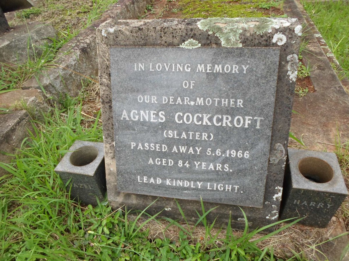 COCKCROFT Agnes nee SLATER -1966