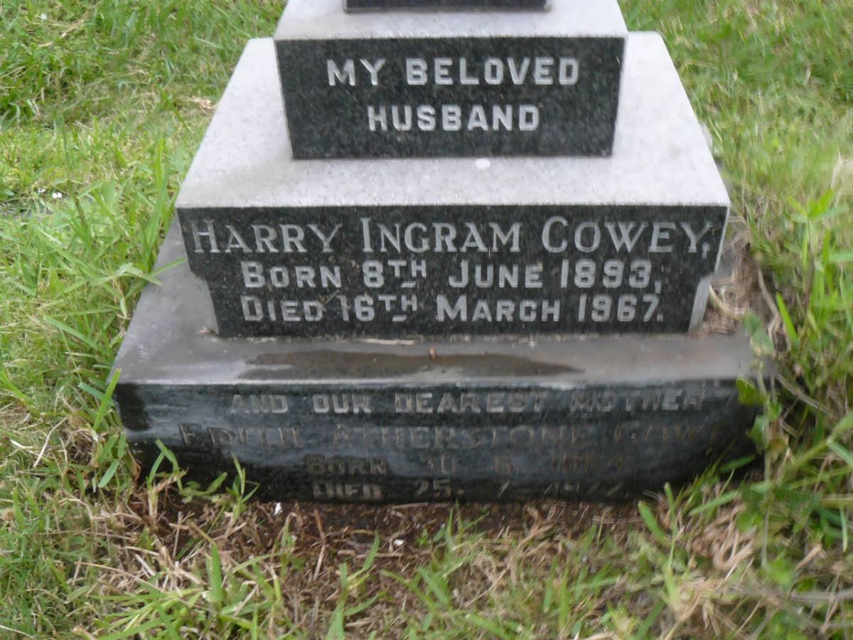 COWEY Harry Ingram 1893-1967 &amp; Edith Atherstone 1884-1972