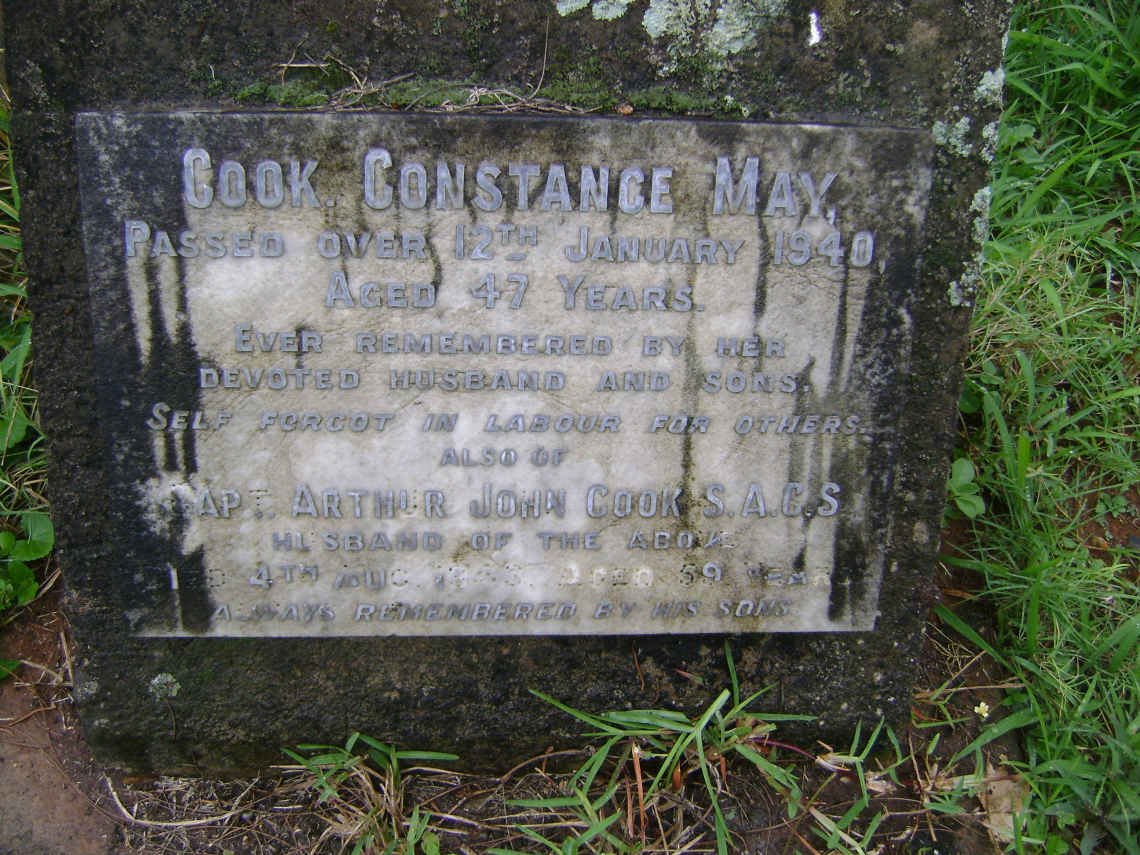 COOK Arthur John -1943 &amp; Constance May -1940