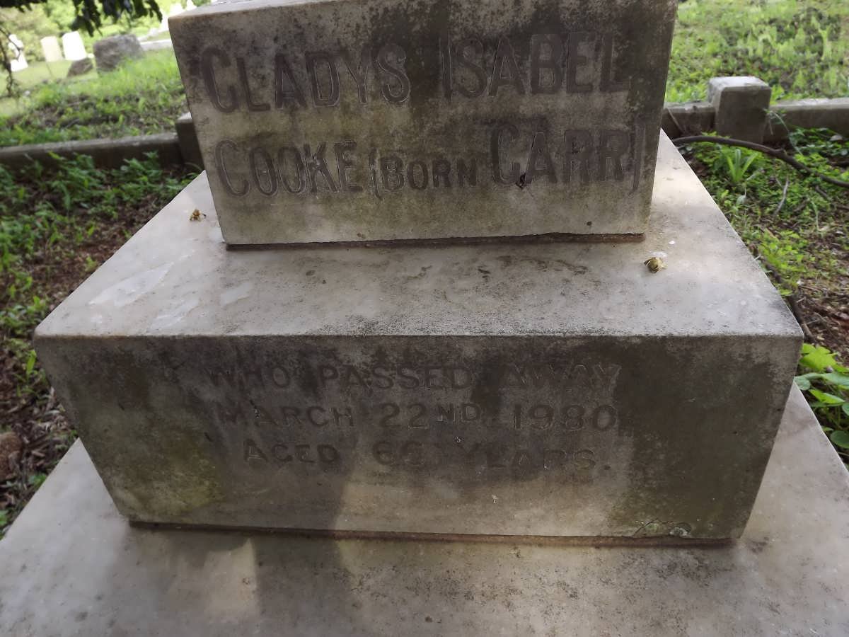 COOKE Gladys Isabel nee CARR -1980