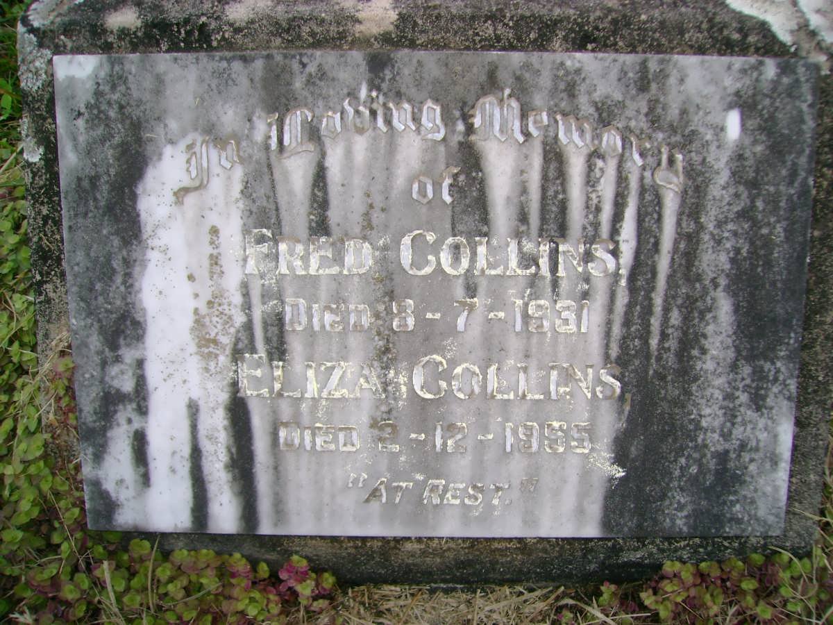 COLLINS Fred -1931 &amp; Eliza -1955