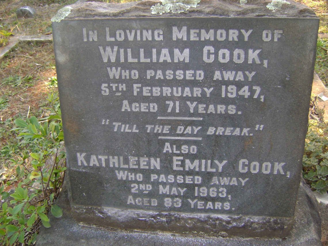 COOK William -1947 &amp; Kathleen Emily -1963 :: COOK Basil Greenway 1905-1953