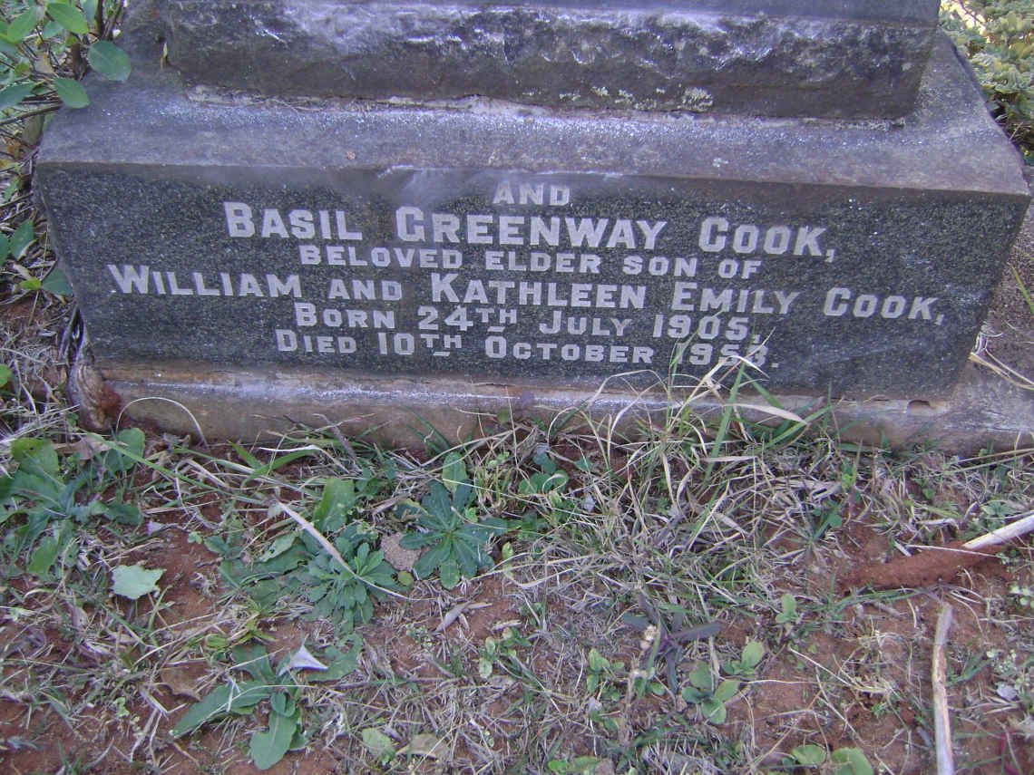COOK William -1947 &amp; Kathleen Emily -1963 :: COOK Basil Greenway 1905-1953
