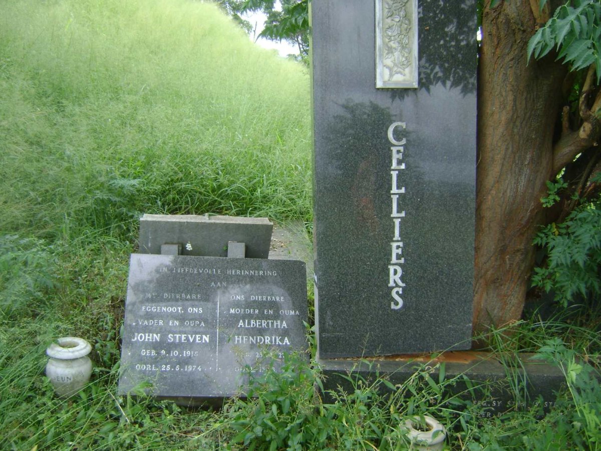 CELLIERS John Steven 1915-1974 &amp; Albertha Hendrika 1927-1999