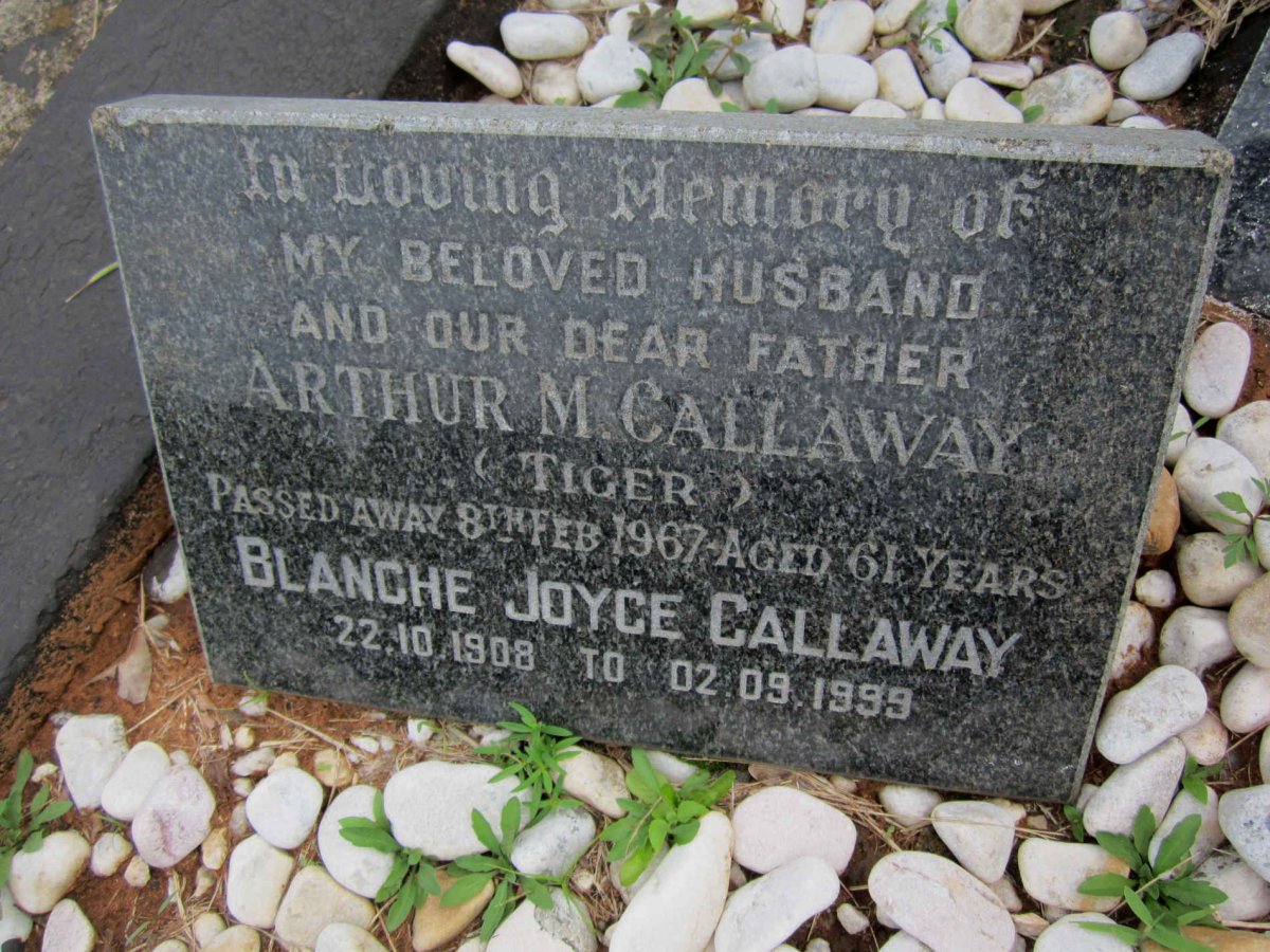 CALLAWAY Arthur M. -1967 &amp; Blanche Joyce 1908-1999