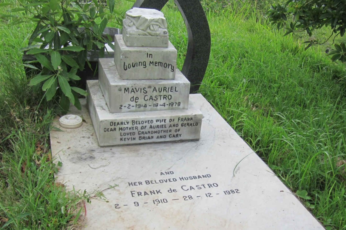 CASTRO Frank, de 1910-1982 &amp; Mavis Auriel 1914-1978