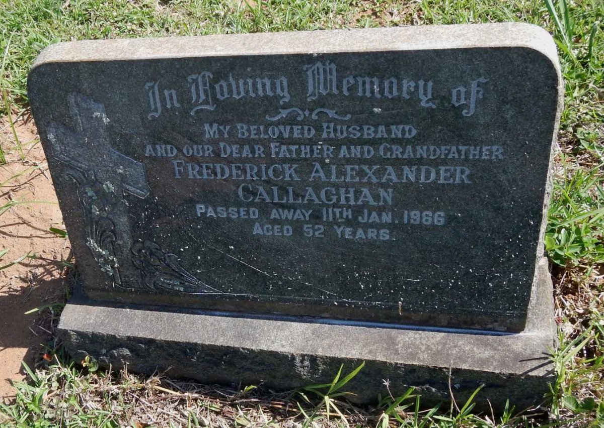 CALLAGHAN Frederick Alexander  -1966