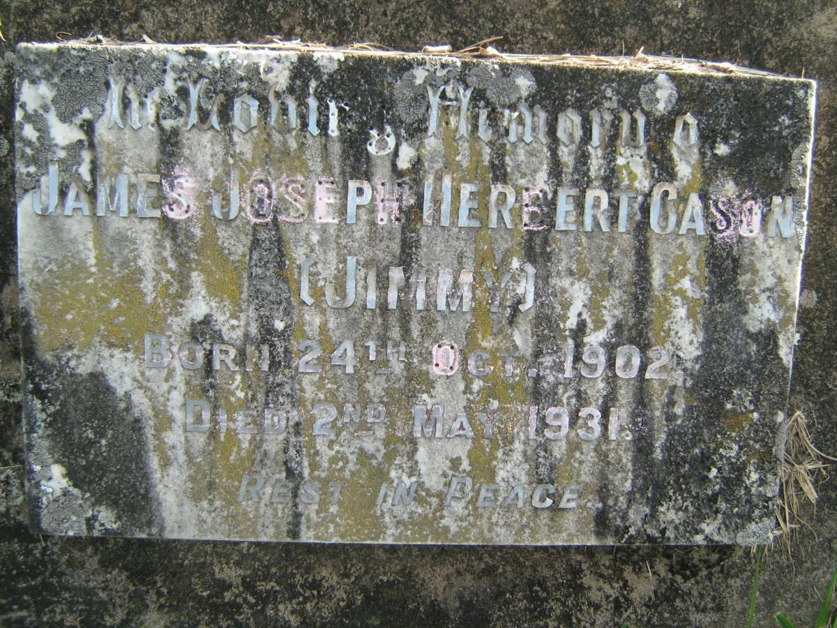 CASON James Joseph Herbert 1902-1931